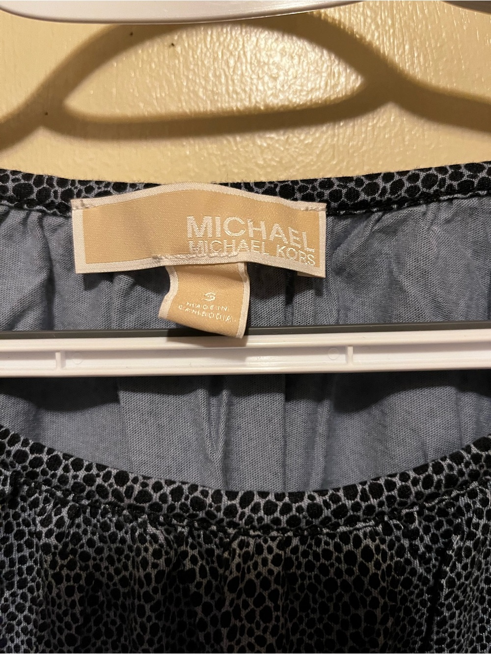 MICHAEL Michael Kors Black and Gray Patterned A-Line Skirt